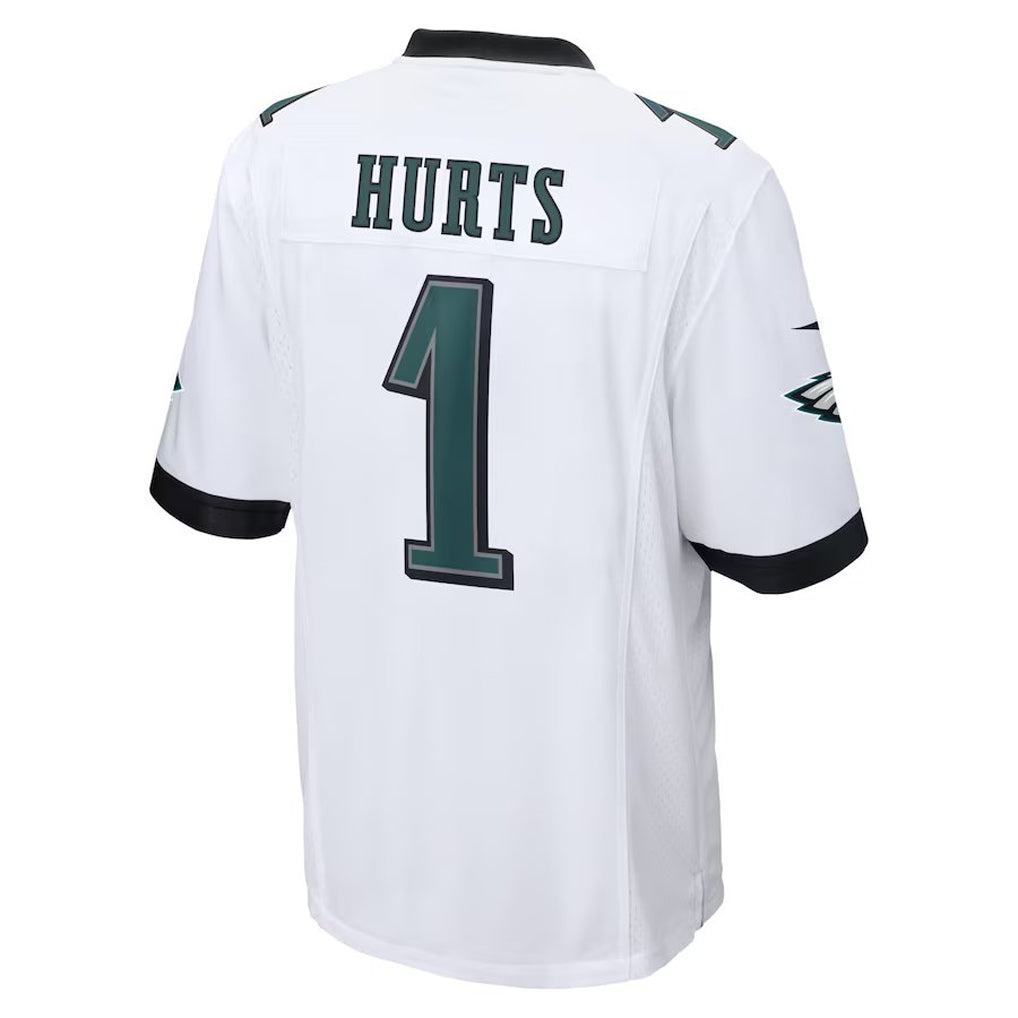 Davalo P.Eagles #1 Jalen Hurts Player White Game Stitched Jersey