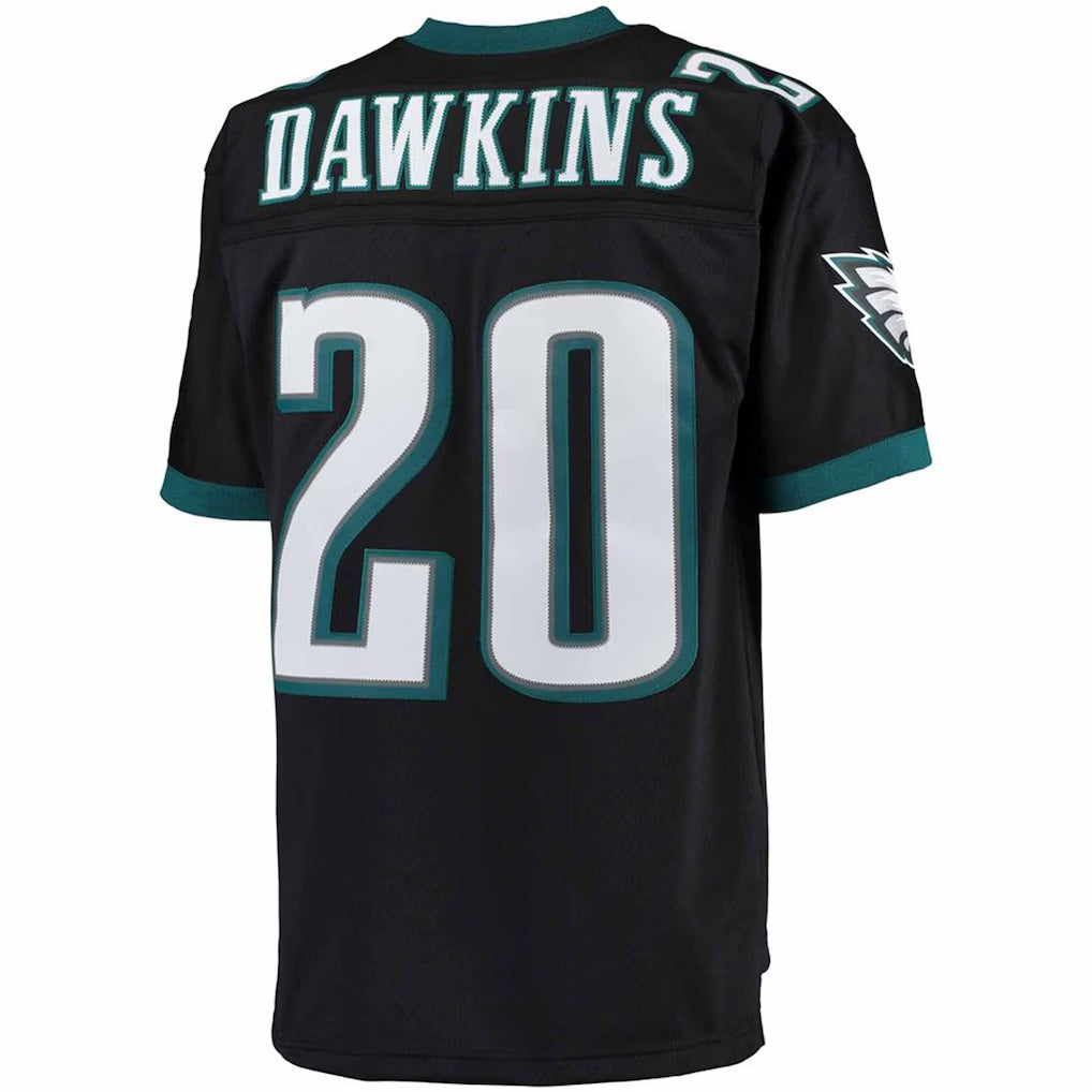 Davalo P.Eagles #20 Brian Dawkins Mitchell & Ness Black Big & Tall 2004 Retired Player Replica Stitched Jerseys