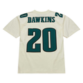 Davalo P.Eagles #20 Brian Dawkins Mitchell & Ness Cream Chainstitch Legacy Jersey