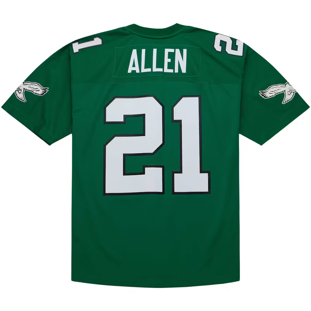 Davalo P.Eagles #21 Eric Allen Mitchell & Ness Kelly Green Legacy Replica Stitched Puhic Jersey