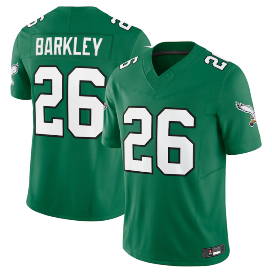 Davalo P.Eagles #26 Saquon Barkley Green Alternate Vapor F.U.S.E. Limited Jersey -Stitched American Stitched Jerseys