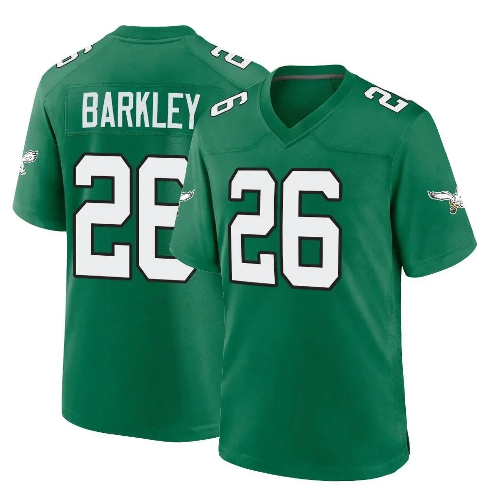Davalo P.Eagles #26 Saquon Barkley Player Green Kelly Alternate Home Game Stitched Jerseys