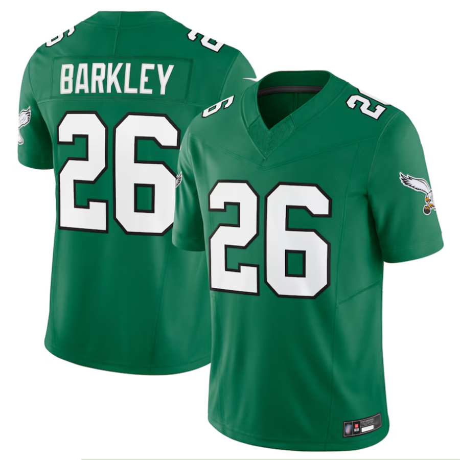 Davalo P.Eagles #26 Saquon Barkley Player Kelly Green Vapor F.U.S.E. Limited Stitched Jerseys