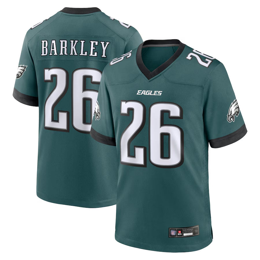 Davalo P.Eagles #26 Saquon Barkley Player Midnight Green Game Stitched Jerseys