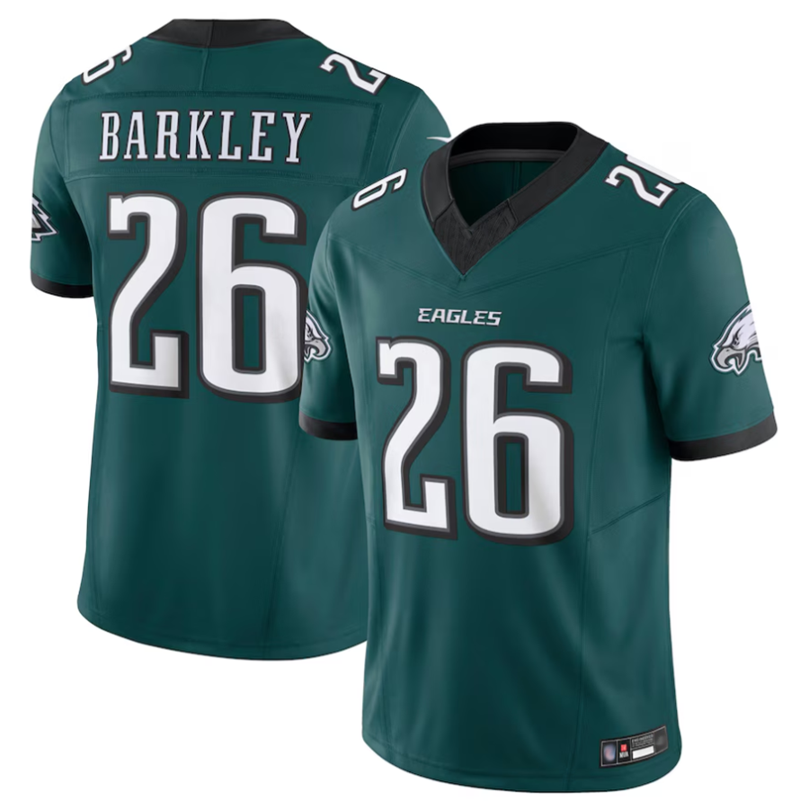 Davalo P.Eagles #26 Saquon Barkley Player Midnight Green Vapor F.U.S.E. Limited Stitched Jerseys