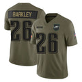 Davalo P.Eagles #26 Saquon Barkley Player Olive 2025 Salute To Service Limited Stitched Jerseys