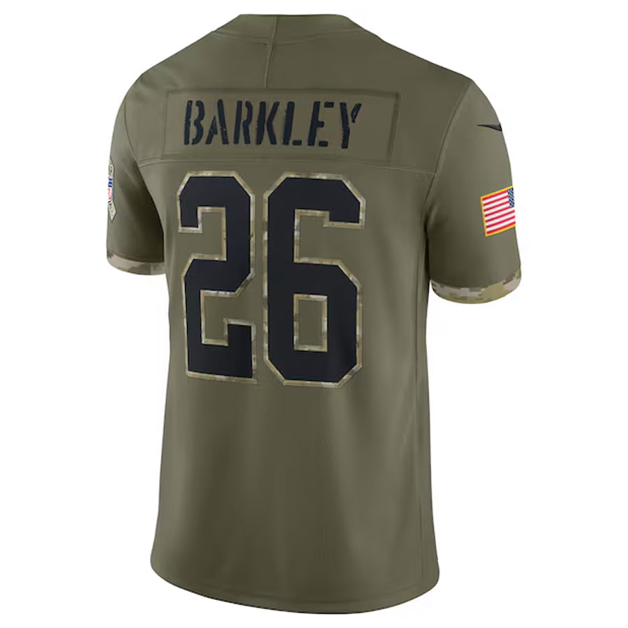 Davalo P.Eagles #26 Saquon Barkley Player Salute To Service Olive Stitched Jerseys