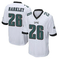Davalo P.Eagles #26 Saquon Barkley Player White Home Game Stitched Jerseys