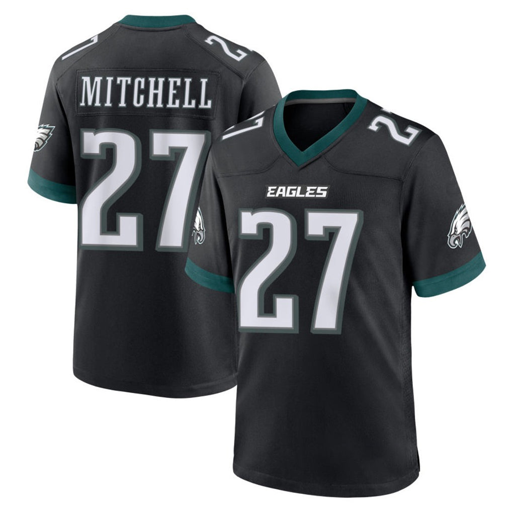 Davalo P.Eagles #27 Quinyon Mitchell Player Black Game Home Stitched Jerseys