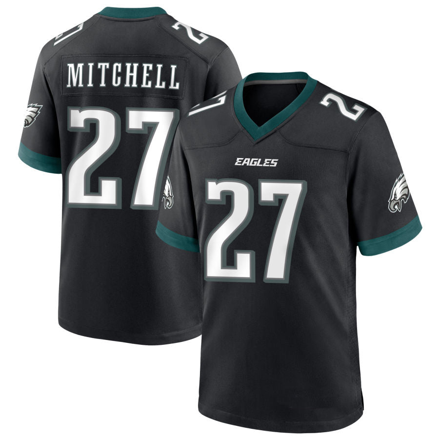Davalo P.Eagles #27 Quinyon Mitchell Player Black Home Game Stitched Jerseys