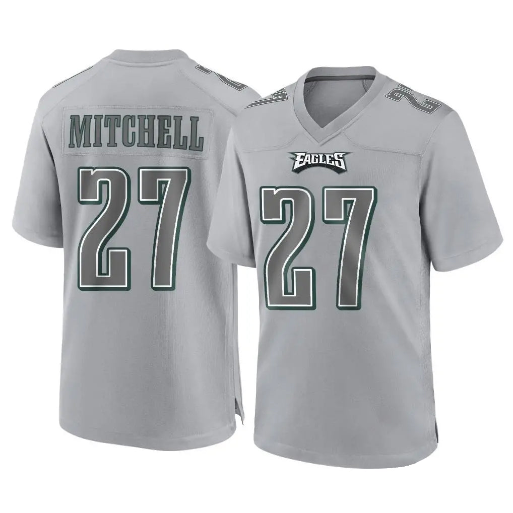 Davalo P.Eagles #27 Quinyon Mitchell Player Gray Atmosphere Fashion Home Game Stitched Jerseys