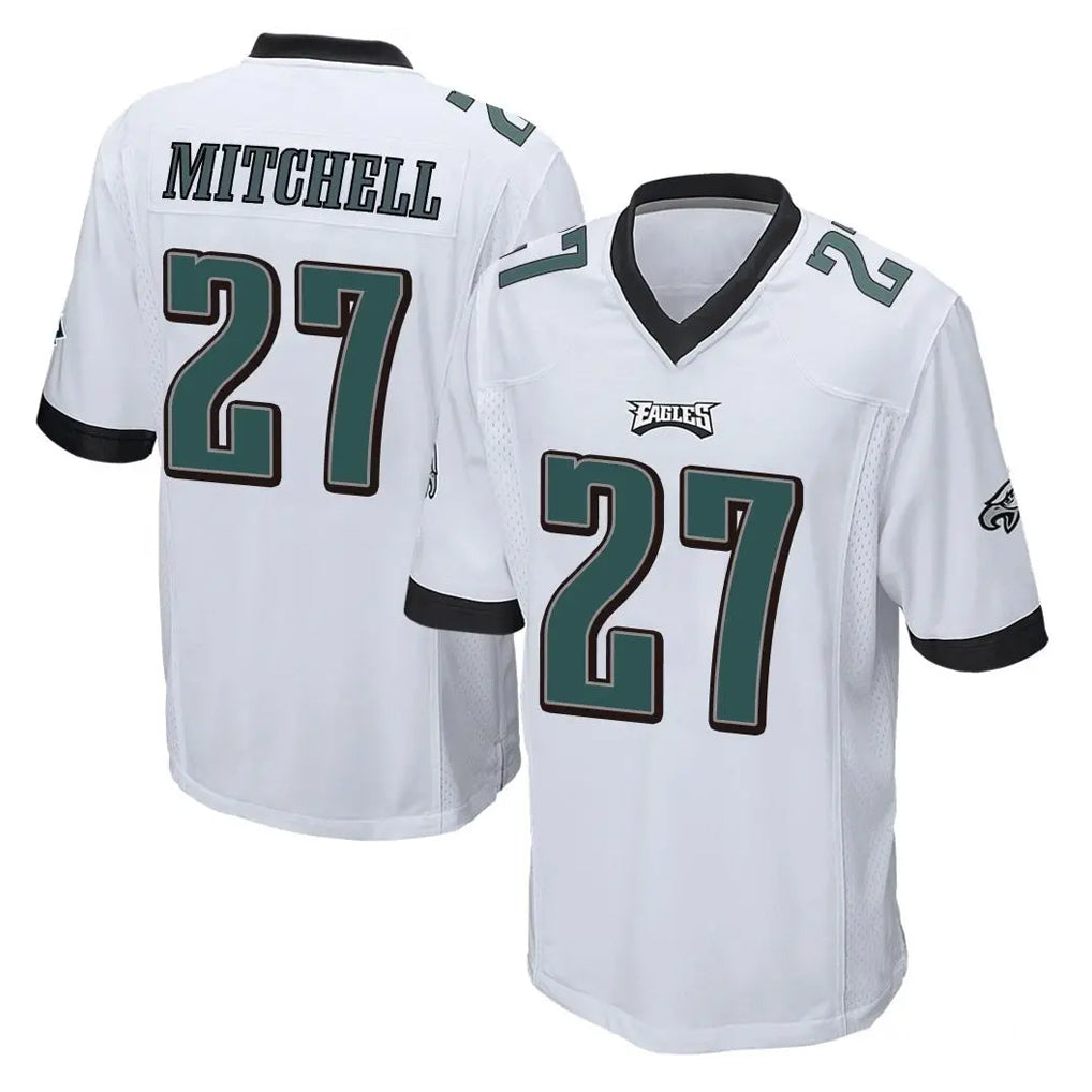 Davalo P.Eagles #27 Quinyon Mitchell Player White Home Game Stitched Jerseys