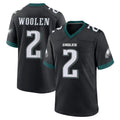 Davalo P.Eagles #2 Riq Woolen Player Black Game Home Stitched Jerseys
