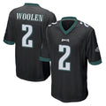 Davalo P.Eagles #2 Riq Woolen Player Black Home Game Stitched Jerseys