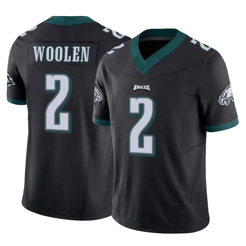 Davalo P.Eagles #2 Riq Woolen Player Black Limited Vapor F.U.S.E. Home Game Stitched Jerseys