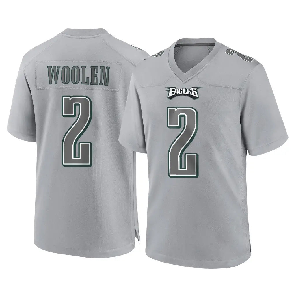 Davalo P.Eagles #2 Riq Woolen Player Gray Atmosphere Fashion Home Game Stitched Jerseys