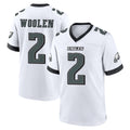 Davalo P.Eagles #2 Riq Woolen Player White Game Home Stitched Jerseys