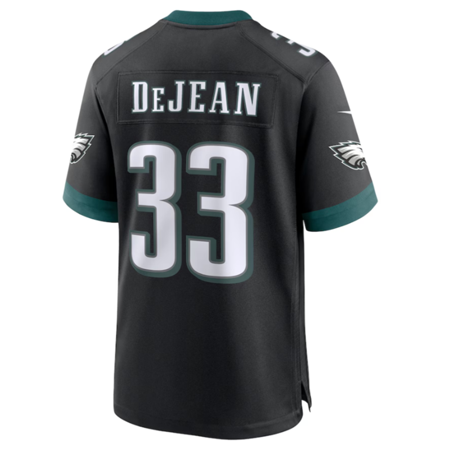 Davalo P.Eagles #33 Cooper DeJean Black 2024 Draft Alternate Player Game Jersey Stitched American Stitched Jersey