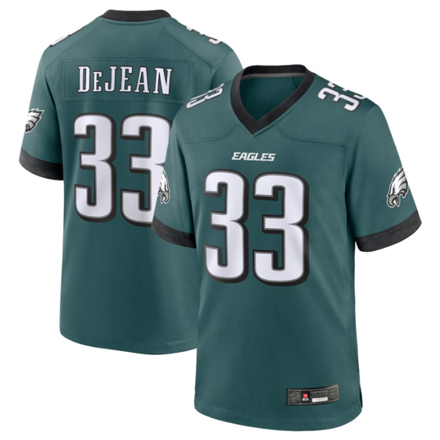 Davalo P.Eagles #33 Cooper DeJean Green 2024 Draft Alternate Player Game Stitched American Stitched Jerseys