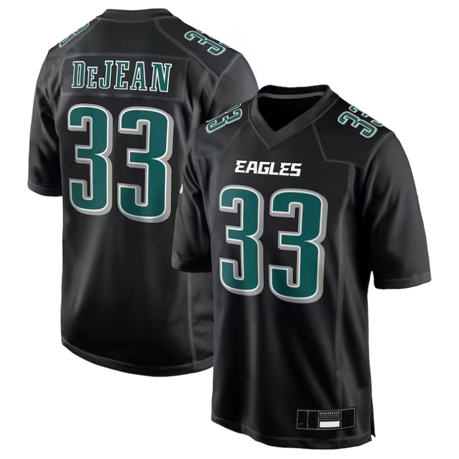 Davalo P.Eagles #33 Cooper DeJean Player Carbon Black Super Bowl LIX Fashion Game Player Stitched Jerseys
