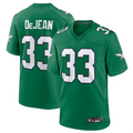 Davalo P.Eagles #33 Cooper DeJean Player Kelly Green Replica Game Stitched Jerseys