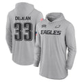 Davalo P.Eagles #33 Cooper DeJean Player Military Hoodie Gray Salute To Service Stitched Jerseys