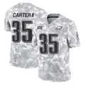 Davalo P.Eagles #35 Michael Carter II Player Arctic Camo Salute to Service Limited Game Stitched Jerseys