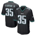 Davalo P.Eagles #35 Michael Carter II Player Black Home Game Stitched Jerseys