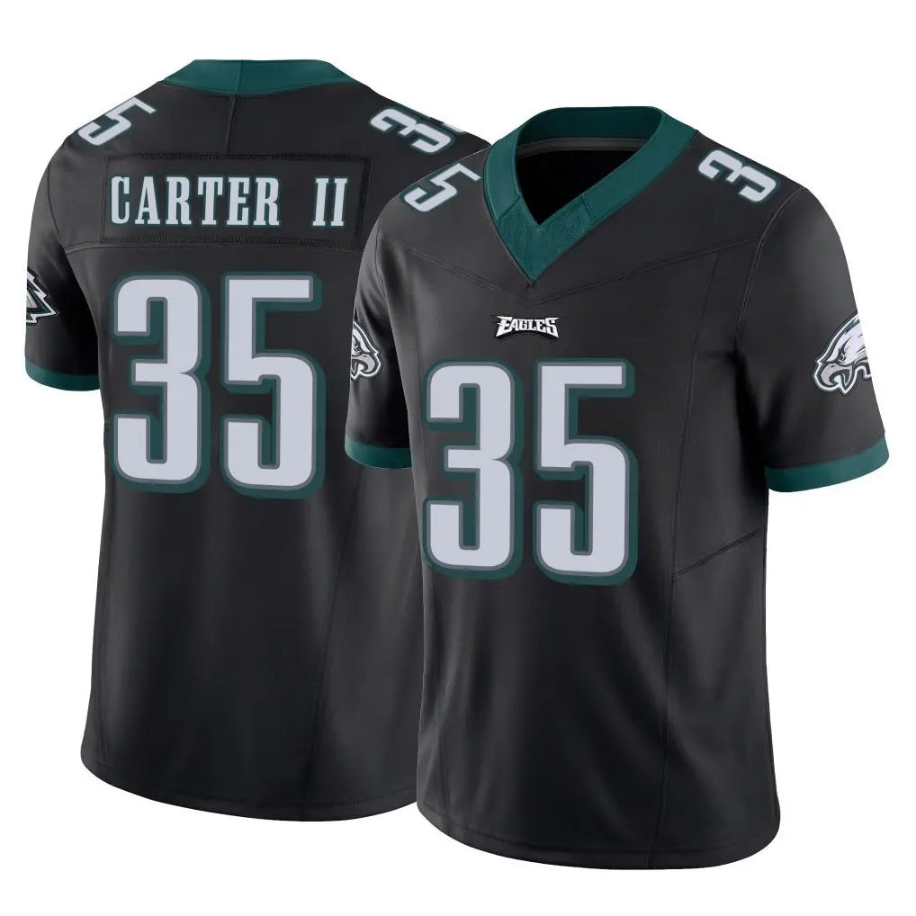 Davalo P.Eagles #35 Michael Carter II Player Black Limited Vapor F.U.S.E. Home Game Stitched Jerseys