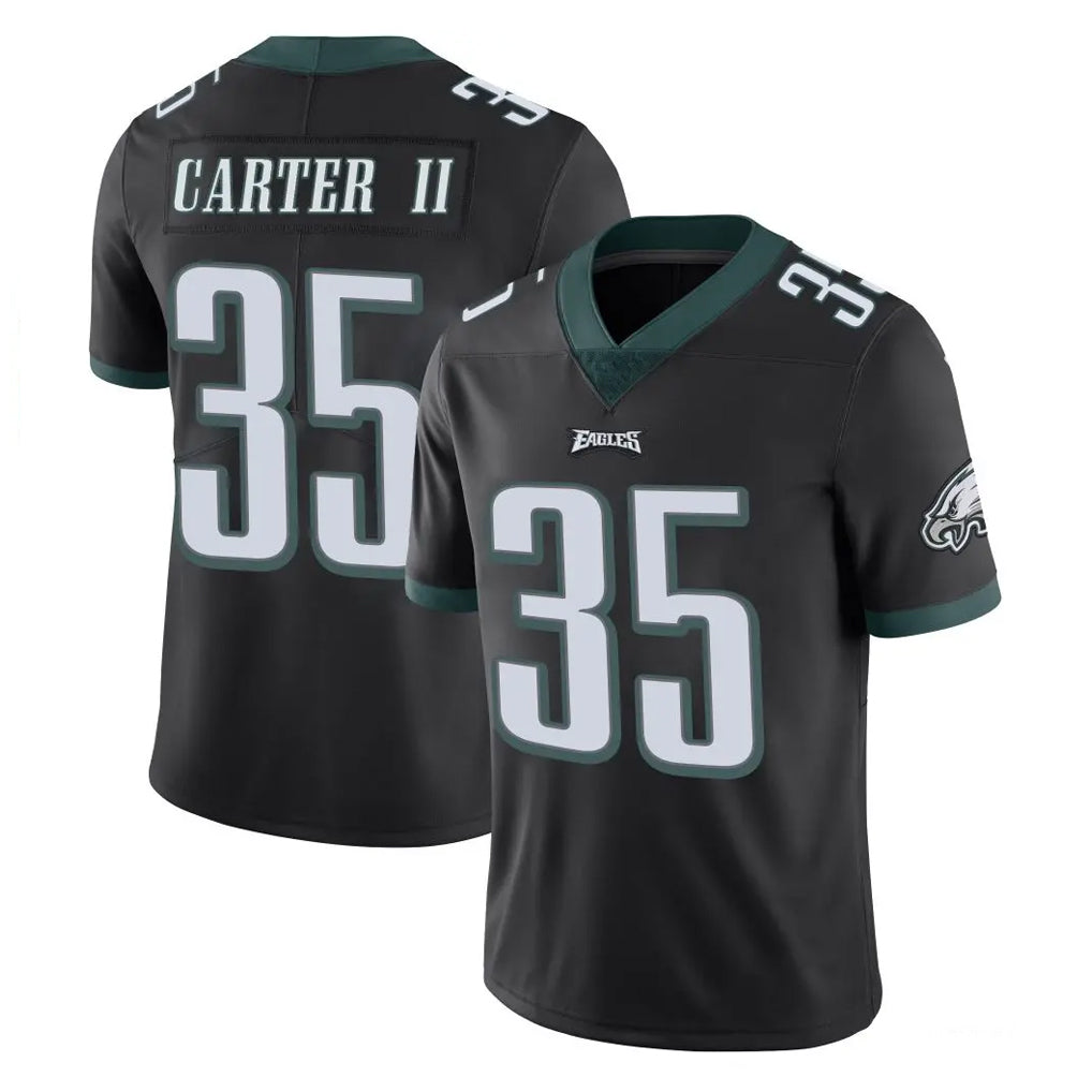 Davalo P.Eagles #35 Michael Carter II Player Black Limited Vapor Untouchable Home Game Stitched Jerseys