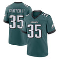 Davalo P.Eagles #35 Michael Carter II Player Green Home Game Stitched Jerseys