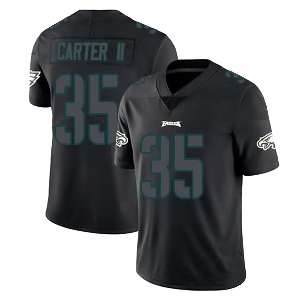 Davalo P.Eagles #35 Michael Carter II Player Limited Black Impact Home Game Stitched Jerseys