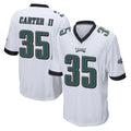 Davalo P.Eagles #35 Michael Carter II Player White Home Game Stitched Jerseys