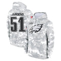 Davalo P.Eagles #51 Cam Jurgens Player Arctic Camo Salute to Service Pullover Hoodies Limited Game Stitched Jerseys