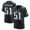 Davalo P.Eagles #51 Cam Jurgens Player Black Game Home Stitched Jerseys