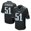 Davalo P.Eagles #51 Cam Jurgens Player Black Home Game Stitched Jerseys