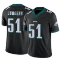 Davalo P.Eagles #51 Cam Jurgens Player Black Limited Vapor F.U.S.E. Home Game Stitched Jerseys