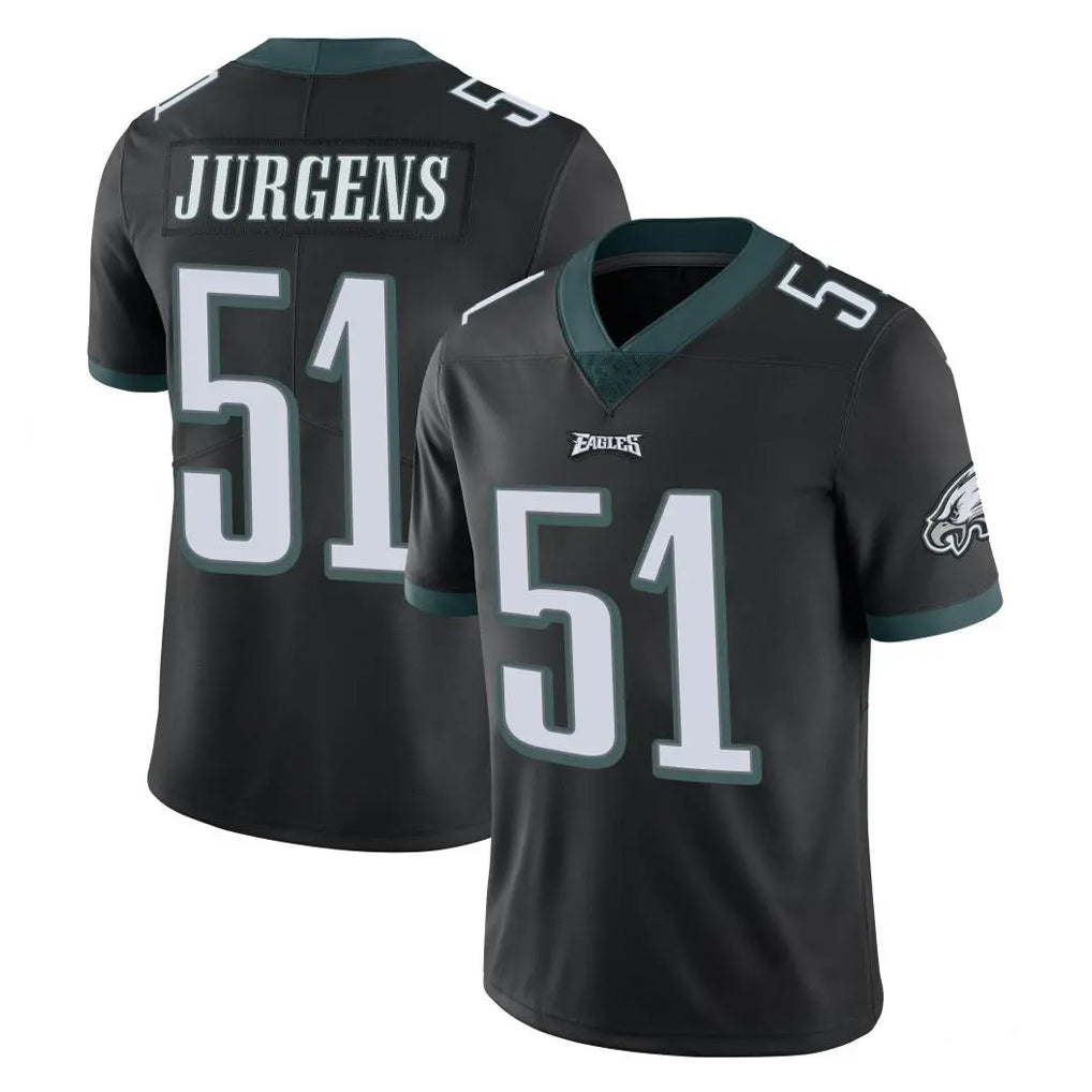 Davalo P.Eagles #51 Cam Jurgens Player Black Limited Vapor Untouchable Home Game Stitched Jerseys