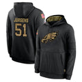 Davalo P.Eagles #51 Cam Jurgens Player Black Salute to Service Hoodies Limited Game Stitched Jerseys