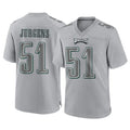 Davalo P.Eagles #51 Cam Jurgens Player Gray Atmosphere Fashion Home Game Stitched Jerseys