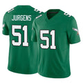 Davalo P.Eagles #51 Cam Jurgens Player Green Kelly Alternate Vapor F.U.S.E. Home Game Stitched Jerseys