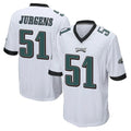 Davalo P.Eagles #51 Cam Jurgens Player White Home Game Stitched Jerseys