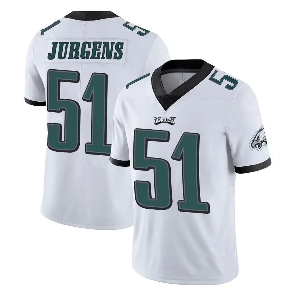 Davalo P.Eagles #51 Cam Jurgens Player White Limited Vapor Untouchable Home Game Stitched Jerseys