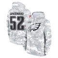 Davalo P.Eagles #52 Jonathan Greenard Player Arctic Camo Salute to Service Pullover Hoodies Limited Game Stitched Jerseys