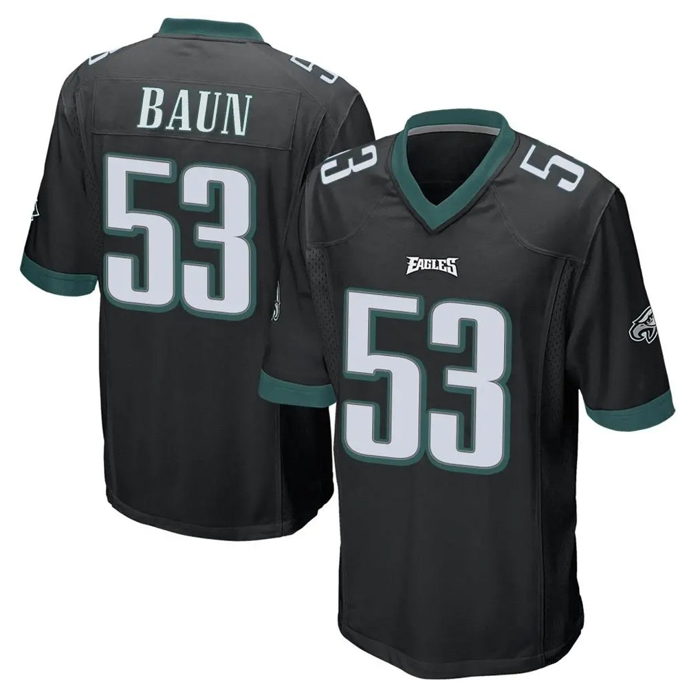 Davalo P.Eagles #53 Zack Baun Player Black Home Game Stitched Jerseys