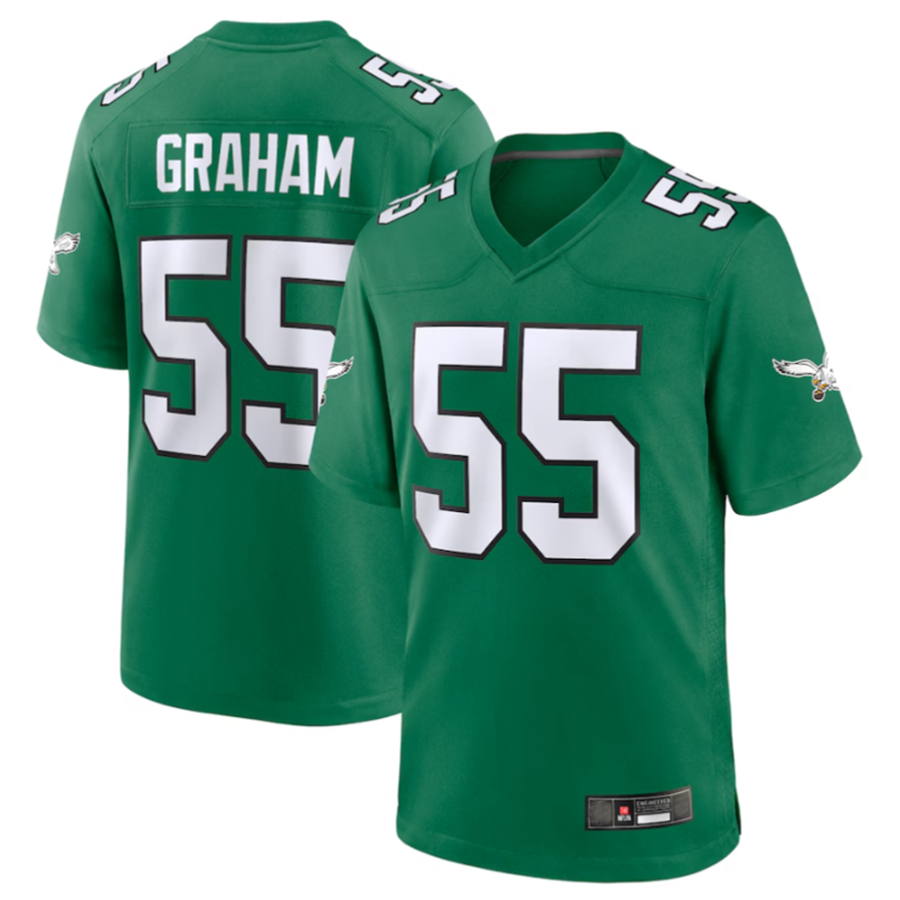 Davalo P.Eagles #55 Brandon Graham Kelly Green Alternate Game Stitched Jerseys