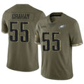 Davalo P.Eagles #55 Brandon Graham Player Salute To Service Olive Stitched Jerseys