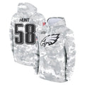 Davalo P.Eagles #58 Jalyx Hunt Player Arctic Camo Salute to Service Pullover Hoodies Limited Game Stitched Jerseys