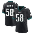Davalo P.Eagles #58 Jalyx Hunt Player Black Game Home Stitched Jerseys