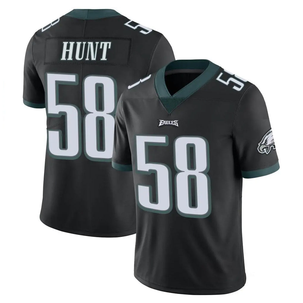 Davalo P.Eagles #58 Jalyx Hunt Player Black Limited Vapor Untouchable Home Game Stitched Jerseys